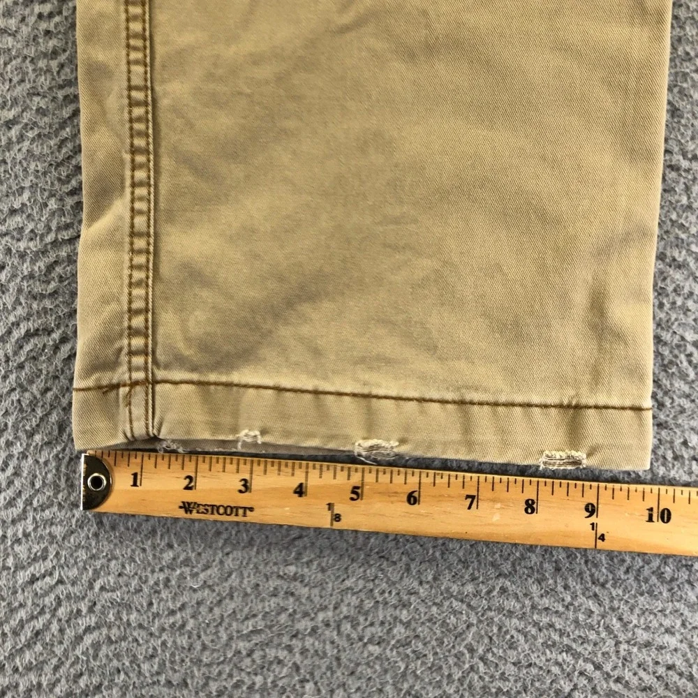 Vtg Aeropostale Pant Men 34x32 Khaki Baggy Y2K Skater Wide Leg Distressed Grunge